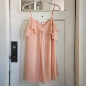 BCBGeneration Peach Shift Slip Dress, Sz L